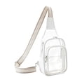 thumbnail image 4 of Clear Travel Shoulder Bag Waterproof Lightweight Transparent Messenger Crossbody Bag, Secure Zipper For Everyday Hands-Free Use, 4 of 4