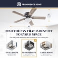 thumbnail image 3 of Prominence Home Alvina 44 Inch Indoor LED Ceiling Fan with Light and Pull Chain, Bronze, 3 of 9