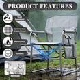 thumbnail image 5 of LIFERECORD Camping Chairs, Portable Outdoor Director’s Folding Chair with Side Table & Pocket  for Beach, Camping Sports 225LBS Capacity, Water Resistant, 5 of 10