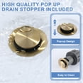 thumbnail image 6 of WOWOW 4 in. Centerset Double Handle High Arc Bathroom Faucet with Drain Kit Included in Gold, 6 of 8