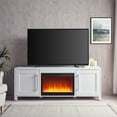 thumbnail image 4 of Evelyn&Zoe Chabot Rectangular TV Stand with 26" Crystal Fireplace for TV's up to 75", White, 4 of 15