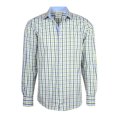 thumbnail image 2 of Berlioni Italy Men's Yarn Dyed Luxe Cotton Dress Shirt Modern Fit, 2 of 3