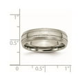 thumbnail image 6 of Chisel Titanium Brushed and Polished 6mm Grooved Band, 6 of 7