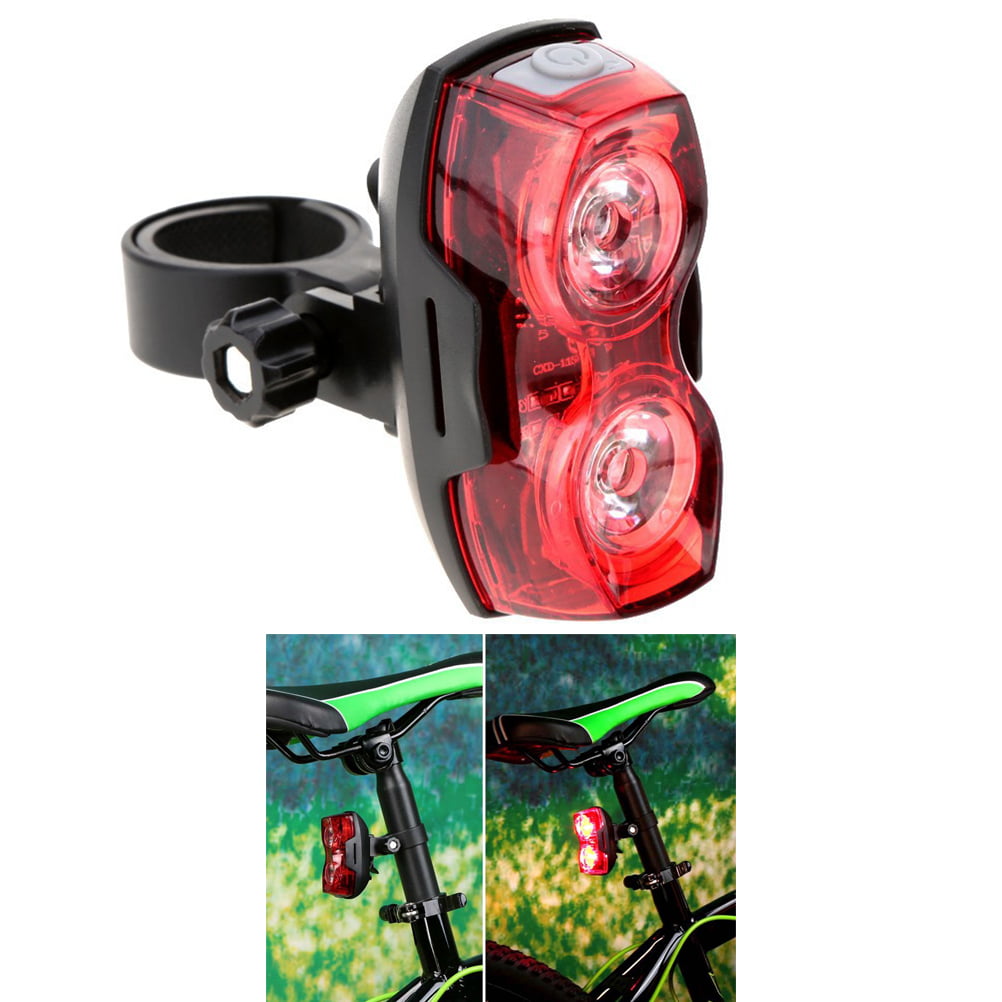 3 Mode 2 Red LED Bicycle Bike Rear Light Safety Warning Flashing Tail Light