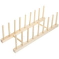 thumbnail image 1 of 1pc Kitchen 8-Slots Dishes Draining Rack Wooden Bowls Plates Storage Container, 1 of 7