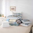 thumbnail image 4 of Erosebridal Vintage Rustic Bedding Queen Size,Farmhouse Lodge Cabin Bedding Sets Queen Size,Blue,Reversible,Lightweight,7 Pieces, 4 of 5