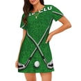 thumbnail image 4 of Salouo Golf Sport Club Print Short Sleeve Sleepshirt for Womens Comfy Nightgown Scoopneck Cute Nightdress Ruffle -X-Large, 4 of 7
