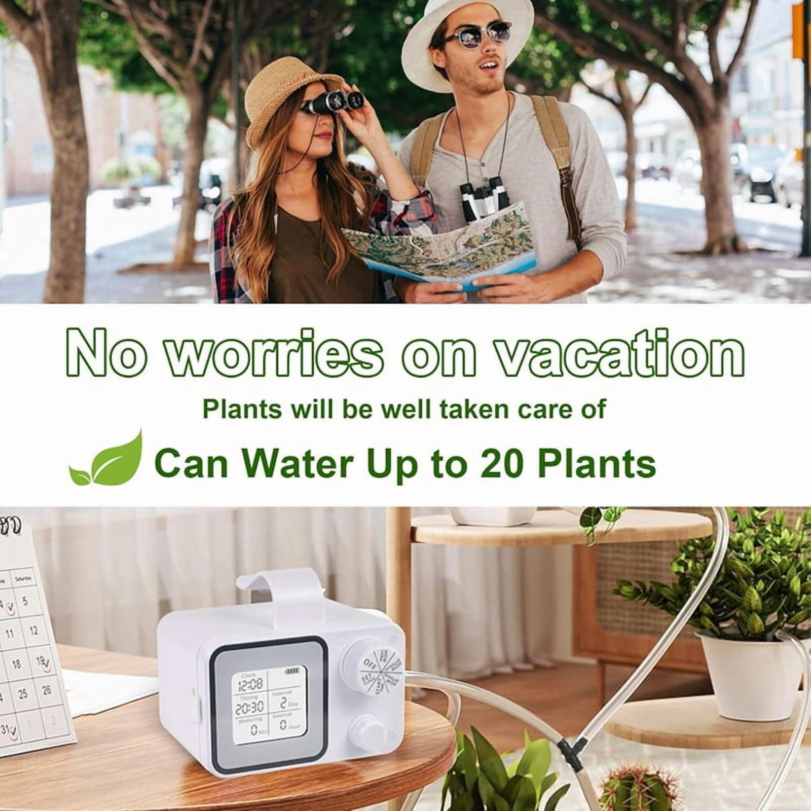 Automatic Watering System with Adjustable Drippers Automatic Drip Irrigation Kit with Customize Schedule Water