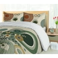 thumbnail image 3 of Ambesonne Boho Duvet Cover Set, Bohemian Floweret Cottagecore, Calking, Pale Almond Green Green, 3 of 4
