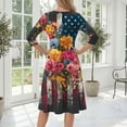 thumbnail image 4 of BOMYJESK Maxi Dresses for Women Patriotic American Flag Midi Dresses Independence Day Art Print 4th Of July 2026 Summer Dresses Casual Party Apparel Black S, 4 of 4
