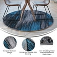 thumbnail image 6 of BizChair 5' x 5' Round Blue Abstract Area Rug - Olefin Rug with Jute Backing - Living Room, Bedroom, & Family Rooms, 6 of 10