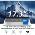 thumbnail image 4 of HP 17 Inch Laptop for Business, 17.3" FHD IPS Anti-Glare Display, 12 GB RAM, 512 GB SSD, AMD Ryzen 5 7430U, AMD Radeon Graphics, Copilot-AI, Wi-Fi 6, Numeric Keyboard, Windows 11 Pro, 4 of 8