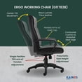 thumbnail image 5 of GOF Executive Office Chair (G11782B)–Ergonomic Task Seating–Black Luxhide Tilter, 5 of 5
