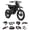 Black—with 17"/14" wheel, variant on Qronge X1 Spark Electric Dirt Bike for Adults 4500W Peak, 60Miles Range & 50 mph, 60V 28.8AH Battery, Dual Hydraulic Brakes, Full Suspension, 14"/12" E-Dirt Bike with Accessory Pack, UL2849 by SGS