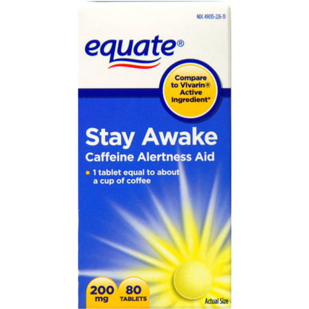 Equate Stay Awake Max Strength Caffeine Alertness Aid 200 Mg 80 Ct