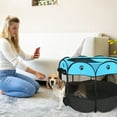 thumbnail image 5 of Portable Pet Playpen, 29" Foldable & Portable – 8-Sided Pop-Up Cat/Dog Pen for Indoor Outdoor Travel (Blue), 5 of 8