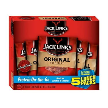 Jack Link's Beef Jerky AIF4 5 Count Multipack, Original, 0.625 oz. Bags