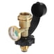 thumbnail image 1 of Pol Gas Tank Adapter Pol Lp Tank Service Valve To Qcc1 Gas Tank Adapter With Gauge, 1 of 5