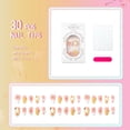 thumbnail image 4 of 30 Pcs Summer Bestseller Beach Press-On Nails, 3D Flower & Starfish Premium Seashell French Nail Tips, Removable False Nails for Women, 4 of 5