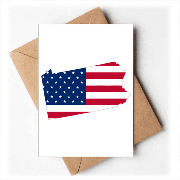 Pennsylvania America Map Stars Stripes Flag Greeting Cards You are Invited Invitations