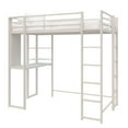 thumbnail image 5 of Teen Novogratz Hunter Twin Size Metal Loft Bed with Desk, White, 5 of 13
