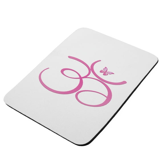 Om Pink Butterfly - KuzmarK Mousepad / Hot Pad / Trivet