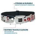 thumbnail image 4 of Peanuts Worldwide LLC Pet Collar, Dog Collar Metal Seatbelt Buckle, Peanuts Joe Cool Snoopy Poses and Text Gray Black Red White, 20 to 31 Inches 1.5 Inch Wide, 4 of 8