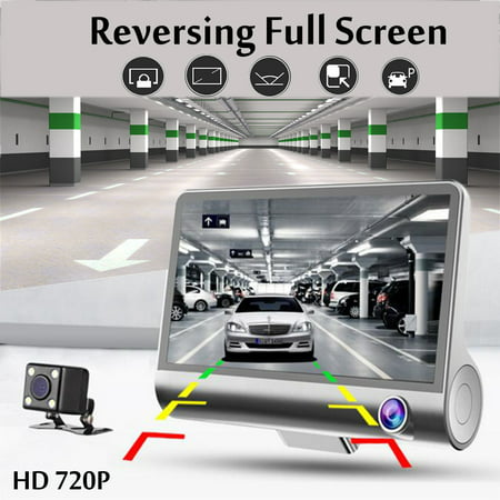 Winksoar 4.3inch 1080P HD Dual Lens G-sensor 170° Rear View Mirror Car DVR Parking Camera Recorder Dash Cam Night Vision Driving