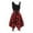 Red, variant on Womens Casual Dresses Women's Fashion Lace-up Short-sleeved Irregular Hem Plaid Stitching Dress
