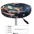 thumbnail image 4 of Balery Artistic Starry Sky Moon Book Fundas de asiento para taburete de bar redondo de tela de terciopelo ajustables que protegen de arañazos y manchas para sillas de 14 a 17 pulgadas.-12 inch, 4 of 7