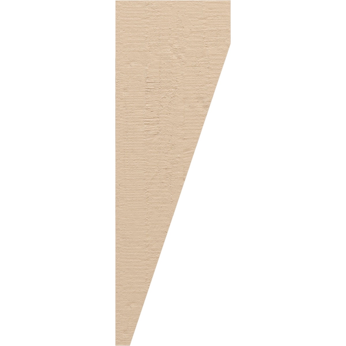 3"W x 6"D x 18"H Thin Concord Rough Cedar Woodgrain TimberThane Corbel, Primed Tan