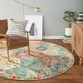 thumbnail image 2 of Moynesa 5'Round Moroccan Trellis Washable Rug - Round Rug 5ft Soft Non-Slip Circle Area Rugs for Bedroom Non-Shedding Distressed Throw Carpet for Living Room Bathroom Nursery Kitchen Cream, 2 of 7