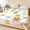 Goldenrod, Apricot, Beige, Sage, variant on Twin Sze Fitted Sheet Set - Fall Maple Leaf 2 Piece Bedding Sets 16" Deep Pocket Fitted Sheet with 1 Pillowcase, Watercolor Botanical Autumn Thanksgiving Brushed Microfiber Hotel Luxury Bed Sheets