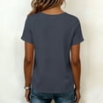 thumbnail image 4 of Perfectbot Women's V Neck Short Sleeve Blouse, Button Pleated Front Daily Tops, Summer Casual Shirt, 4 of 8