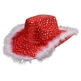 thumbnail image 3 of Dualoai Christmas Cowboy Hat Adults for Birthday Music Festival Concerts Fancy Dress, 3 of 7
