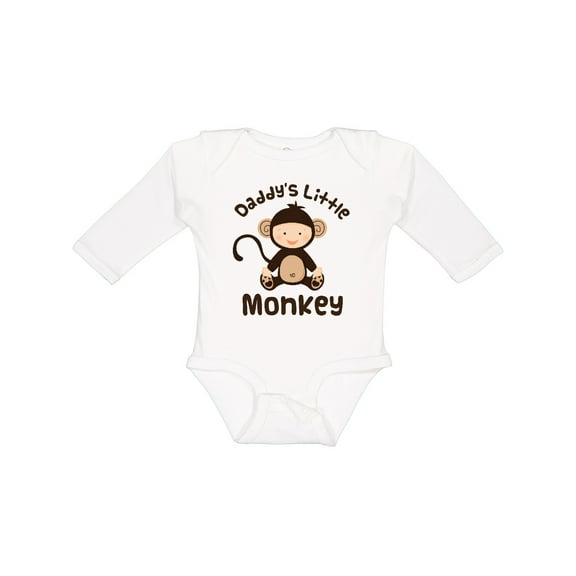 Inktastic Daddys Little Monkey Boys or Girls Long Sleeve Baby Bodysuit