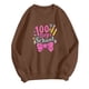 thumbnail image 3 of Uootdi 100 Days of School Long Sleeve Shirts for Women Womens Teacher Graphic Tops Happy 100 Days of School Sweatshirt Gift, 3 of 6