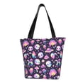 thumbnail image 1 of Balery Skull mushroom space Bolsa de Hombro con Diseño, Bolsa Grande y Duradera, Bolsa Versátil para Compras, 1 of 6