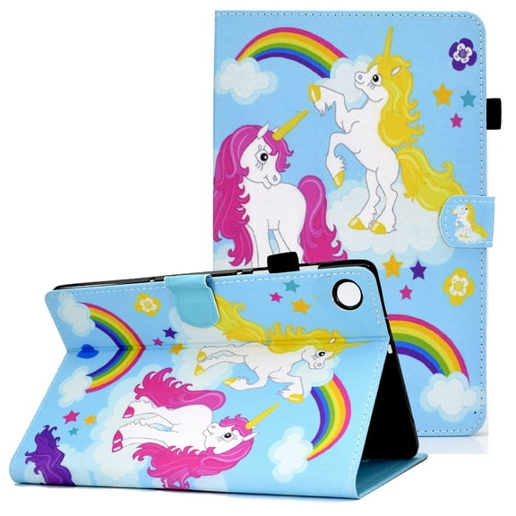 Allytech Galaxy Tab A8 10.5" Case X200, Slim Fit Auto Sleep Wake Flip Cover Multi Angle Viewing Stand Shockproof Case Cover for Samsung Galaxy Tab A8 10.5" SM-X200 X205 X207 - Unicorn