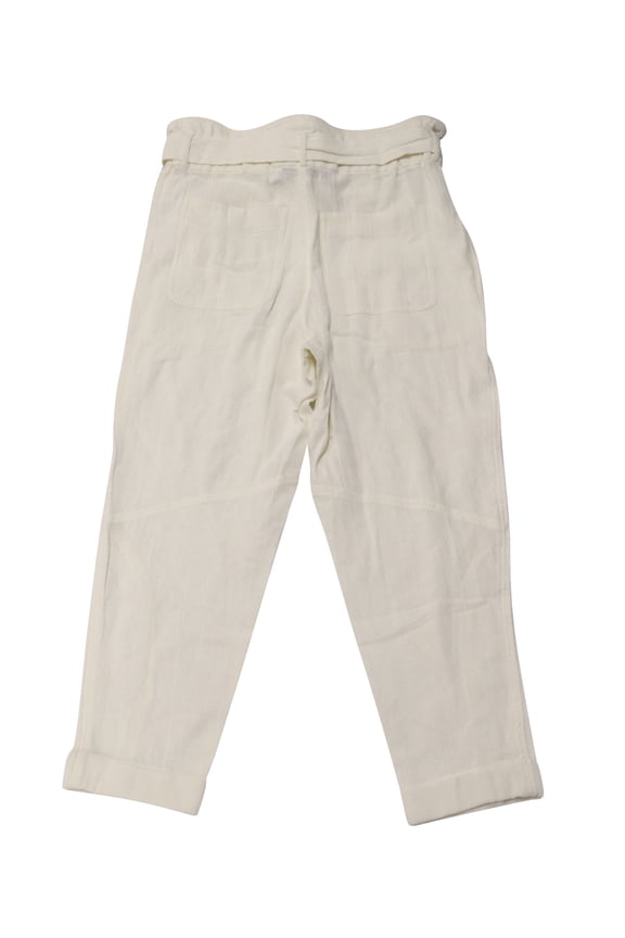 Pre-Owned IRO High Waisted Pants in White Cotton