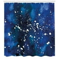 thumbnail image 3 of Ambesonne Blue Shower Curtain, Grunge Space Theme Art, 69"Wx84"L, Pale Blue Dark Blue, 3 of 3