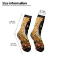 thumbnail image 2 of Honeii Abstract Gold Floral Galaxy Print Children's Colorful Socks,Unisex Kids and Toddlers' Cushioned Sock,Kids Athletic Crew Socks,for Everyday Wear and Sports, 2 of 5