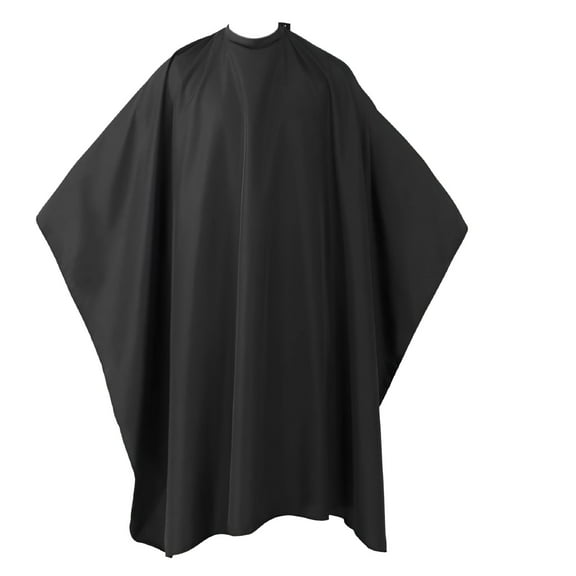 TELOLY Professional Barber Cape Salon Cape with Snap Closure for Hair Cutting Black
