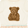 thumbnail image 4 of Inktastic Vintage Teddy Bear with Patch Girls Toddler Dress, 4 of 5