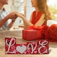 thumbnail image 4 of Décor de Bureau Lettres d'Amour Ornements de Mariage Carrés Rouges Décoration Artisanale en Bois pour Couples à Domicile, 4 of 4