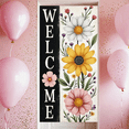 thumbnail image 4 of Yatrandify Decorative Design Welcome Banner Garden Theme Floral Decoration Colorful Flowers for Home Entrance Outdoor Decoration Front Porch, 4 of 6