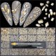 thumbnail image 1 of B Uñas Cristal Uñas Diamantes de imitación Cuentas redondas Flatback Vidrio Gemas Piedras Multi, 1 of 5
