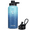 Blue Gradient, variant on HydroPal 32oz Insulated Stainless Steel Water Bottle with 2 Leak Proof Lids(Spout Lid and Straw Lid) Wide Mouth Powder-Coated Water Bottle for Sports and Travel, Black