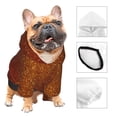 thumbnail image 3 of Haiem Orange Glitter for Winter Dog Hoodie Sweatshirts with Pockets Warm Dog Clothes for Small Dogs Chihuahua-Small, 3 of 7