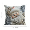 thumbnail image 3 of Winter Theme Christmas Pillow, 3D Visual Effect Printed Pillowcase, Light Color Holiday Home Decoration, 17.7"x17.7", 3 of 6